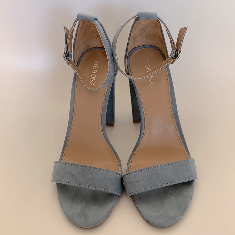 Blue Strap Heel Sandals